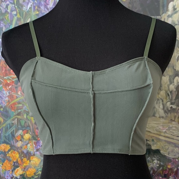 Free People Eye-Hook Seamed Bralette NWOT - Picture 1 of 7